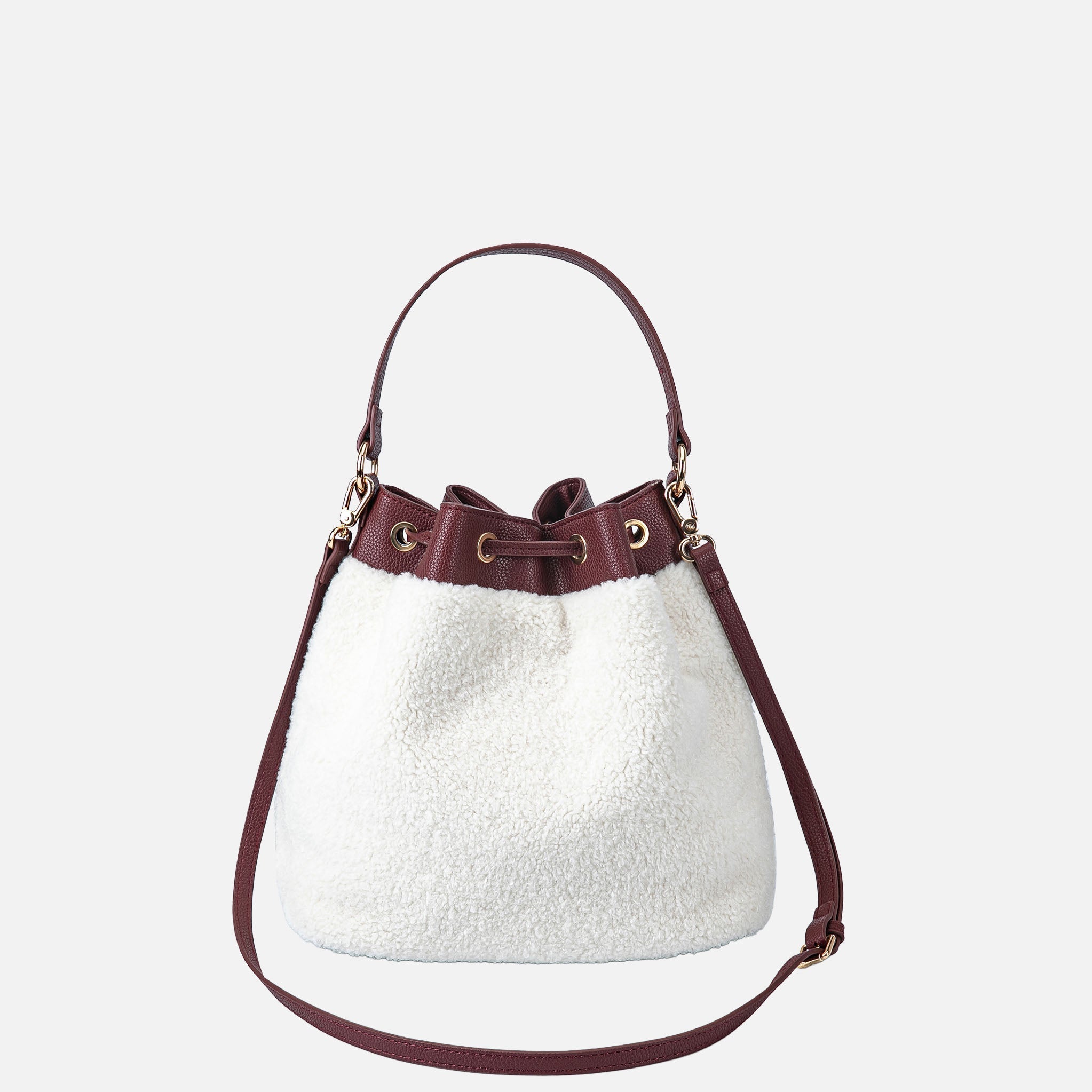 Saryn Faux Fur Bucket Bag and Set
