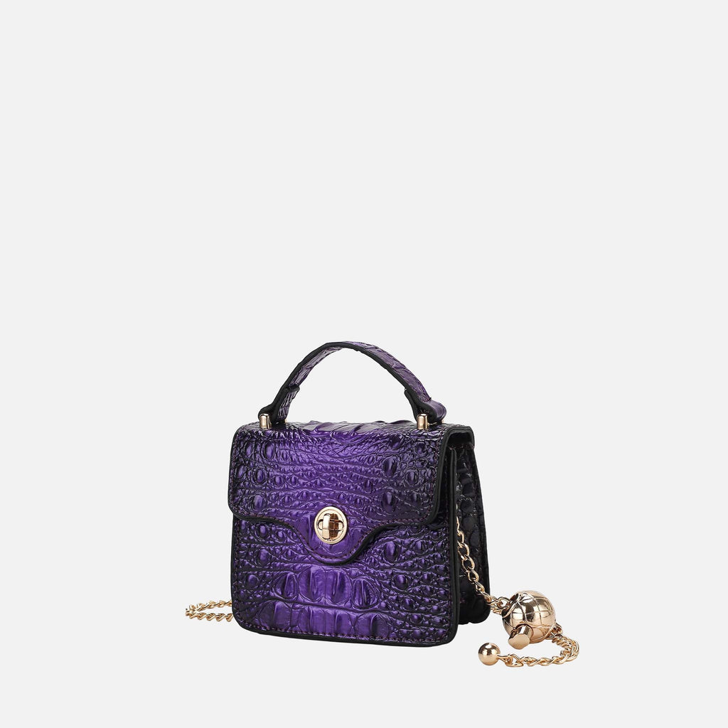 Luxe Croc-Embossed Mini Satchel