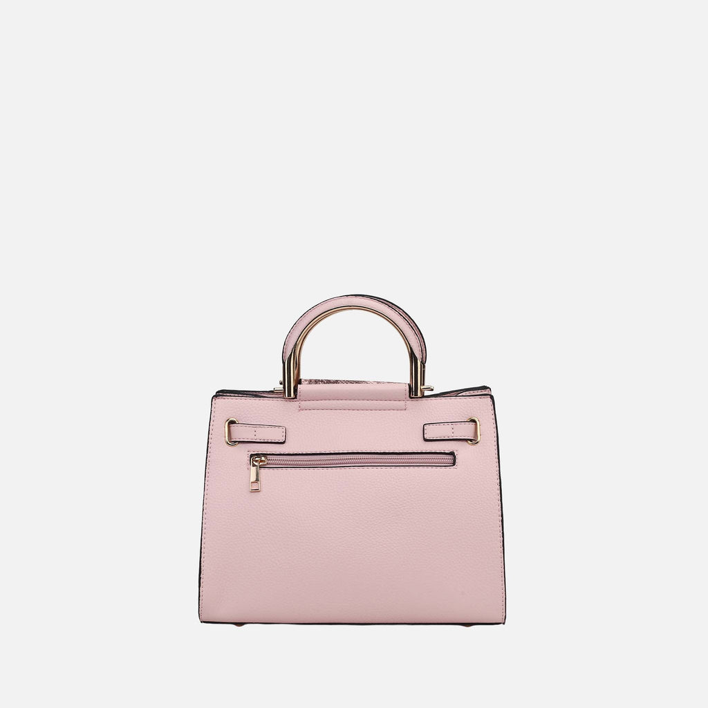 Cassia Snake Embossed Satchel Bag