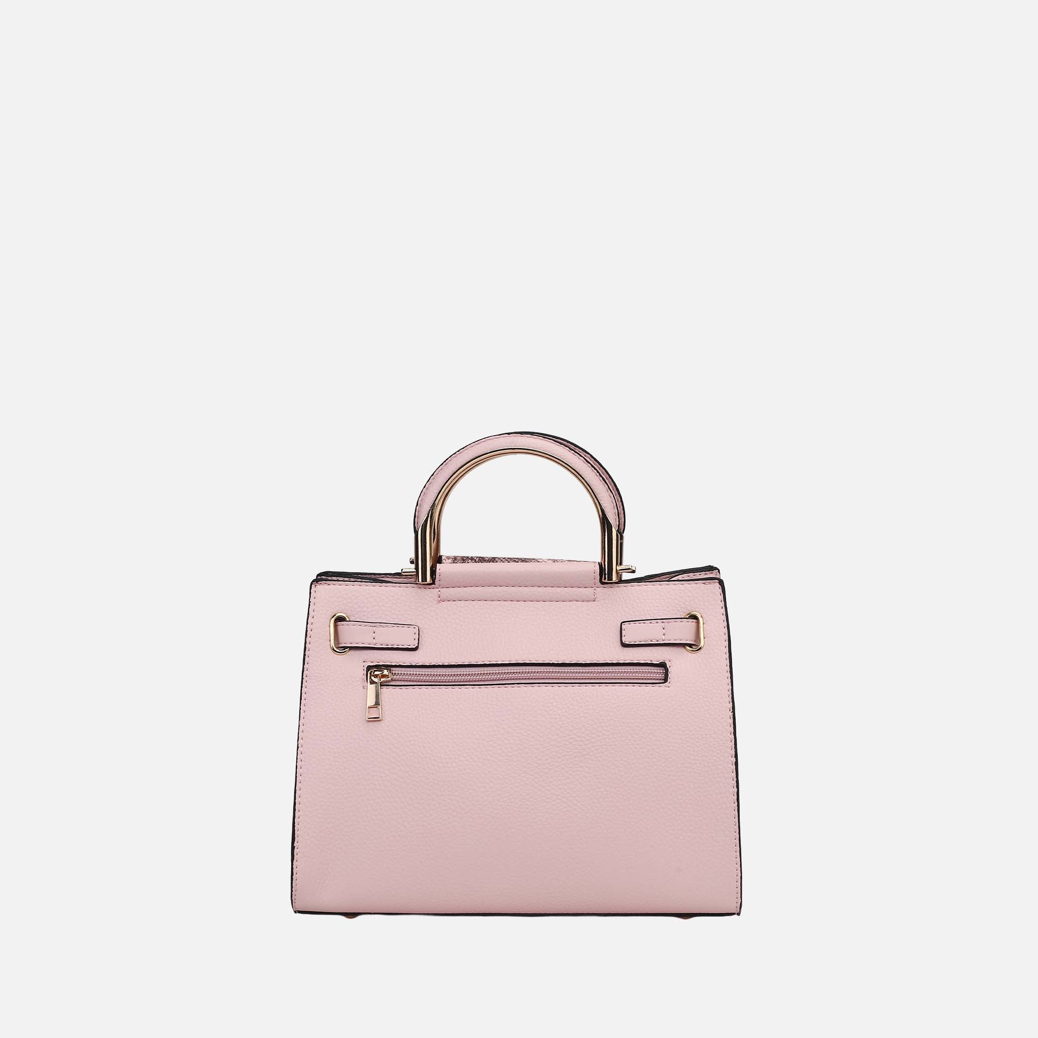 Cassia Snake Embossed Satchel Bag