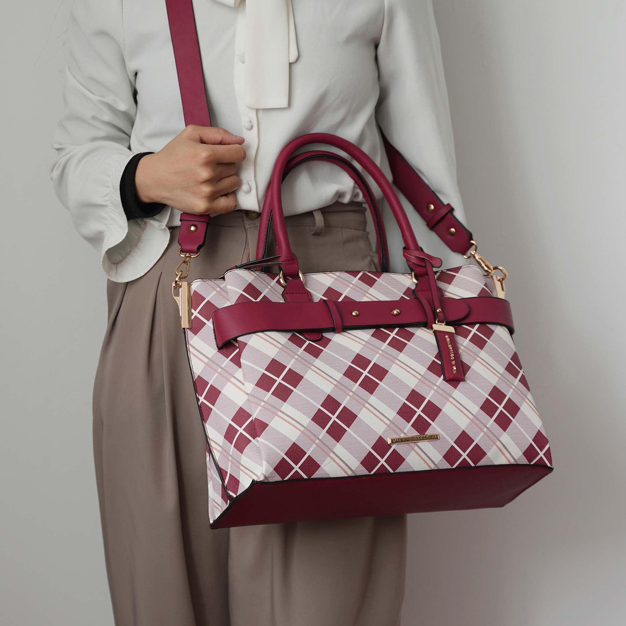 Vivian Plaid Shoulder Bag