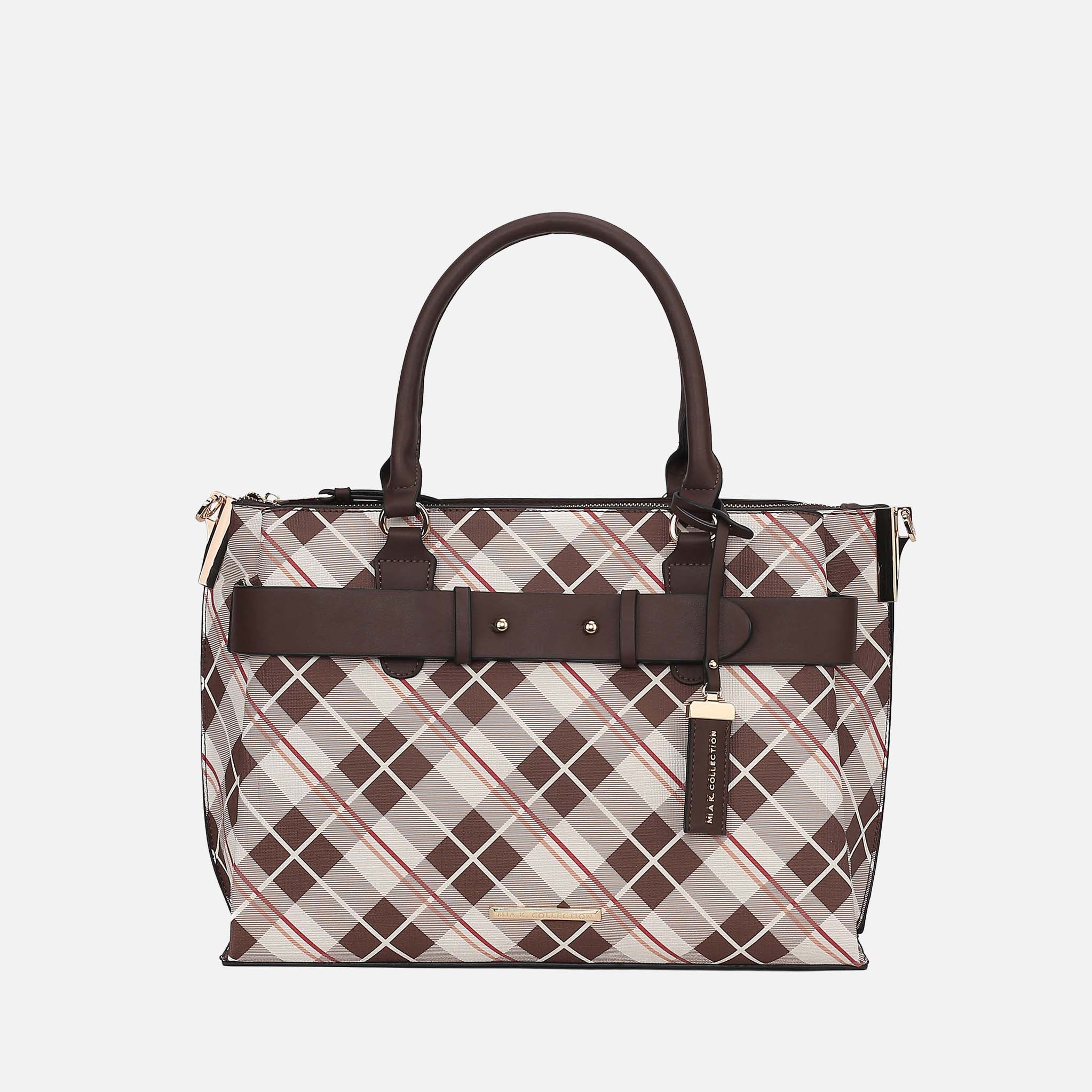 Vivian Plaid Shoulder Bag