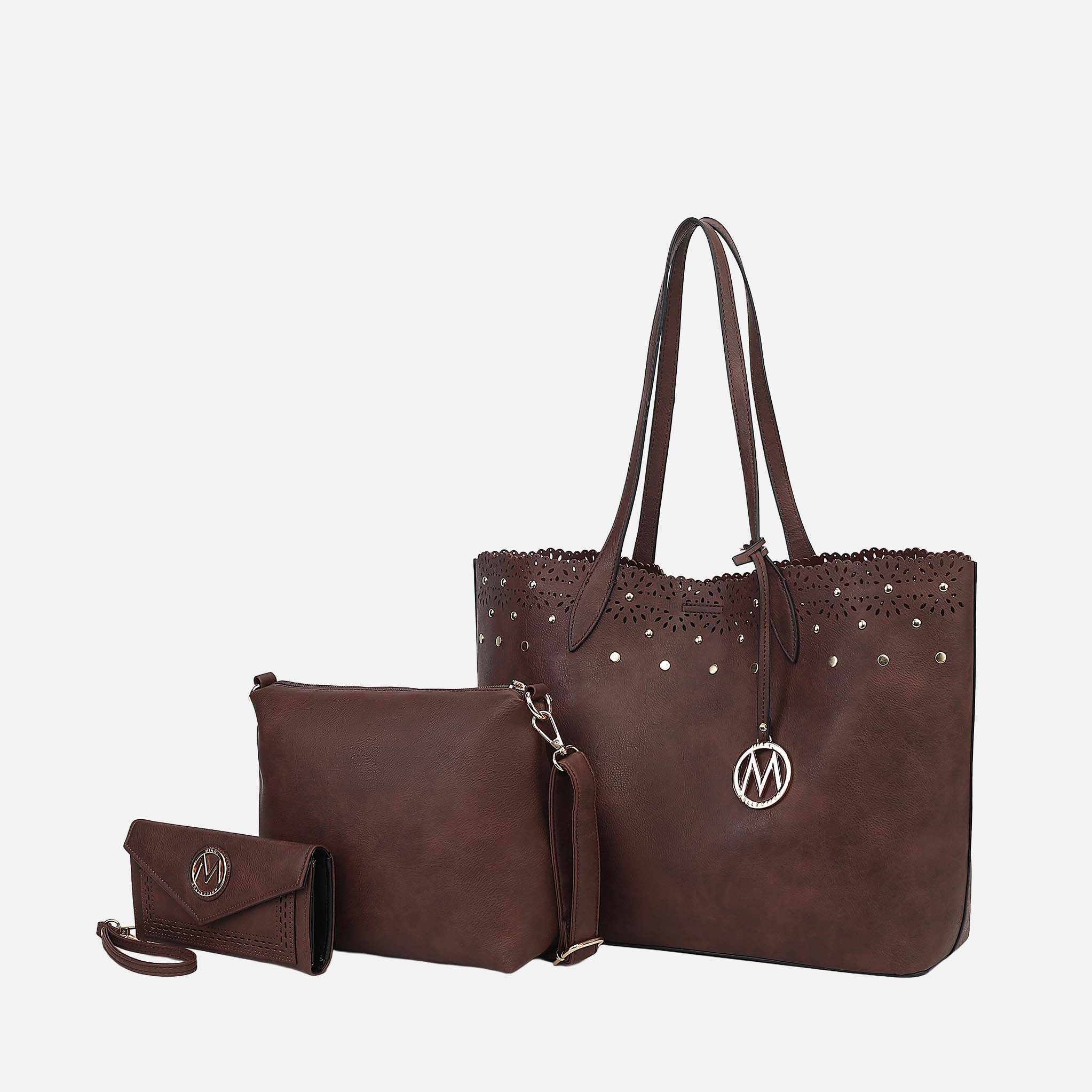 Mariahna 3 Pcs Shopper Tote, Crossbody and Wallet
