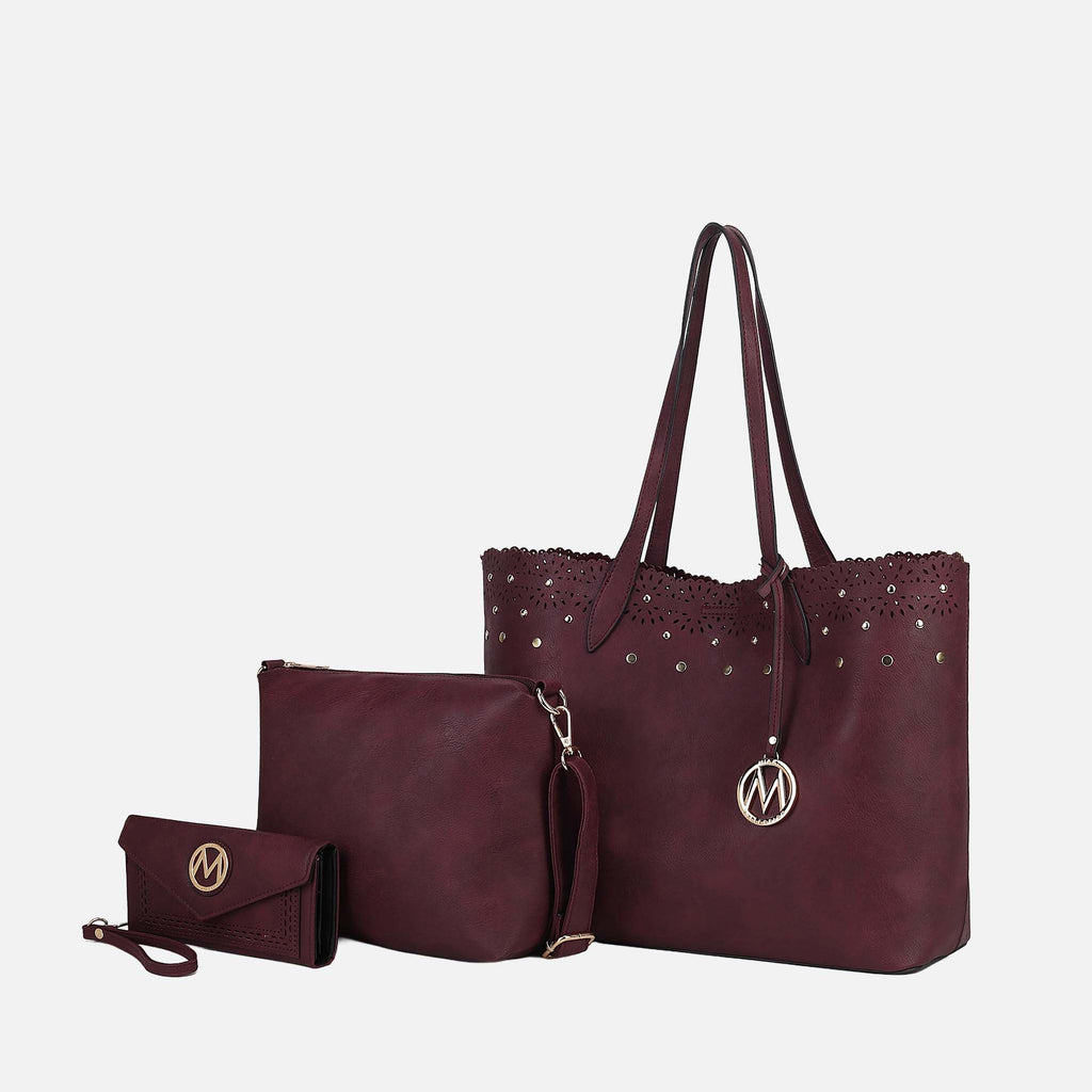 Mariahna 3 Pcs Shopper Tote, Crossbody and Wallet
