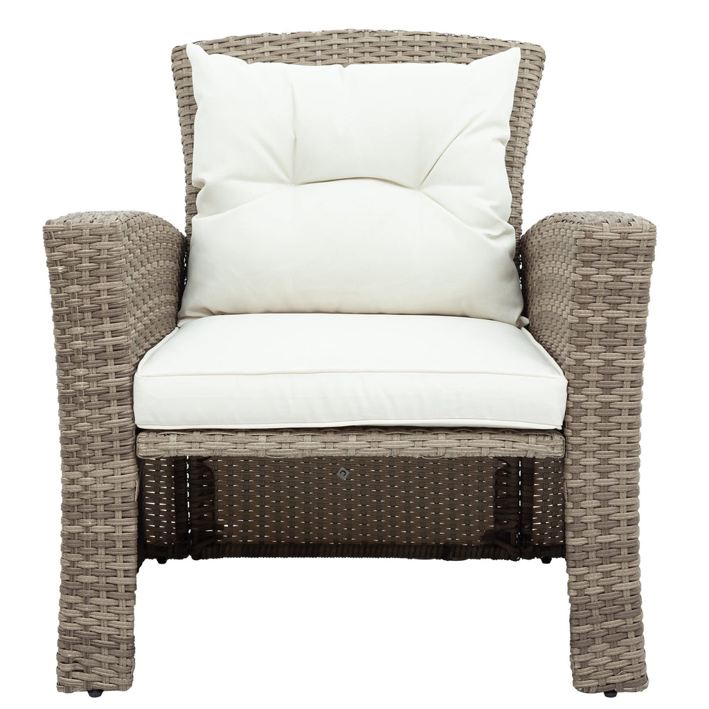 Set of 4 Piece All Weather Wicker Patio Furniture