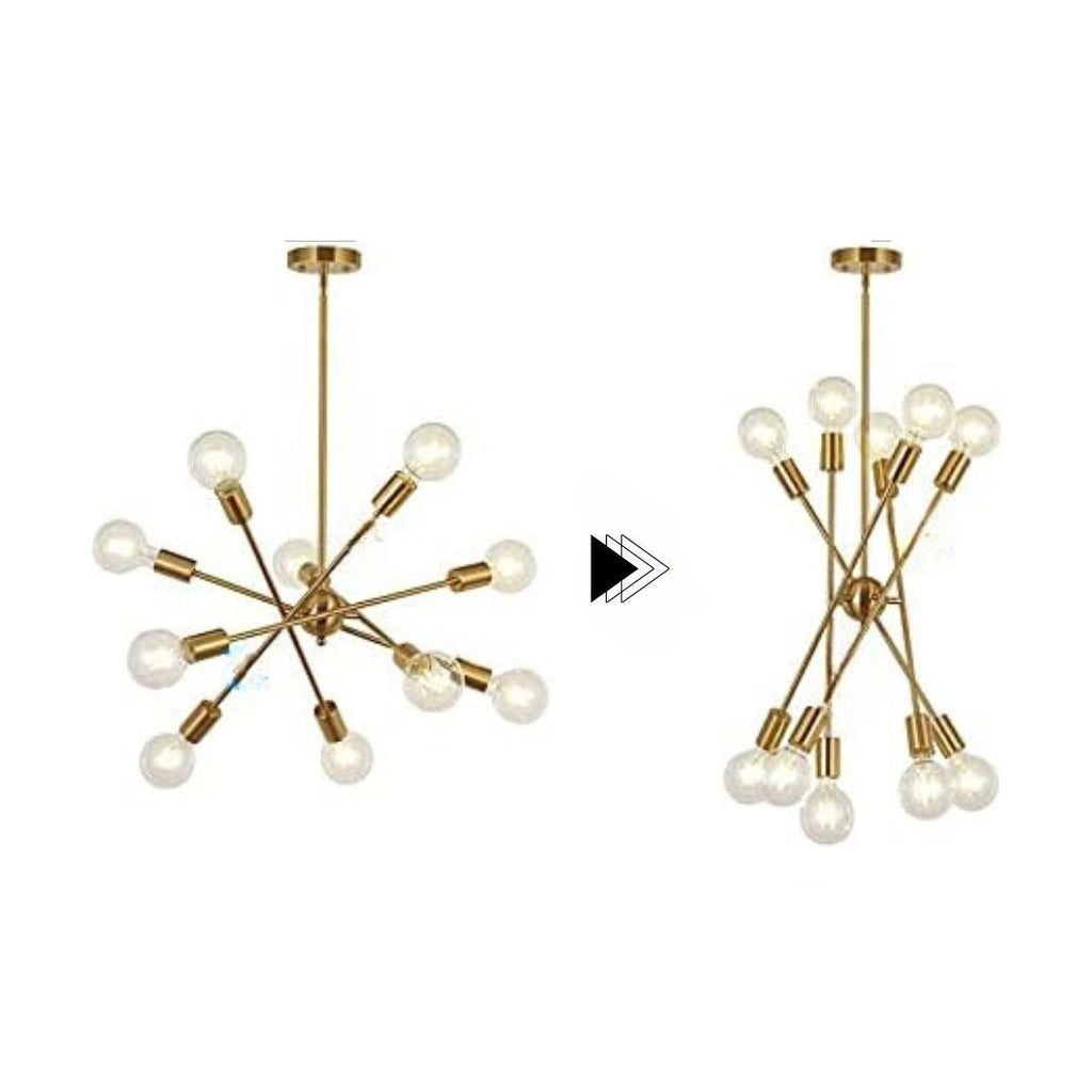 Modern Sputnik Chandelier Lighting With Adjustable Arms