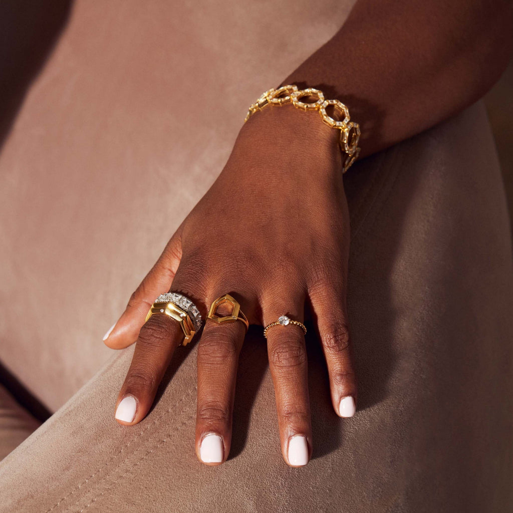 The Athena Double-Sided Burnish Ring