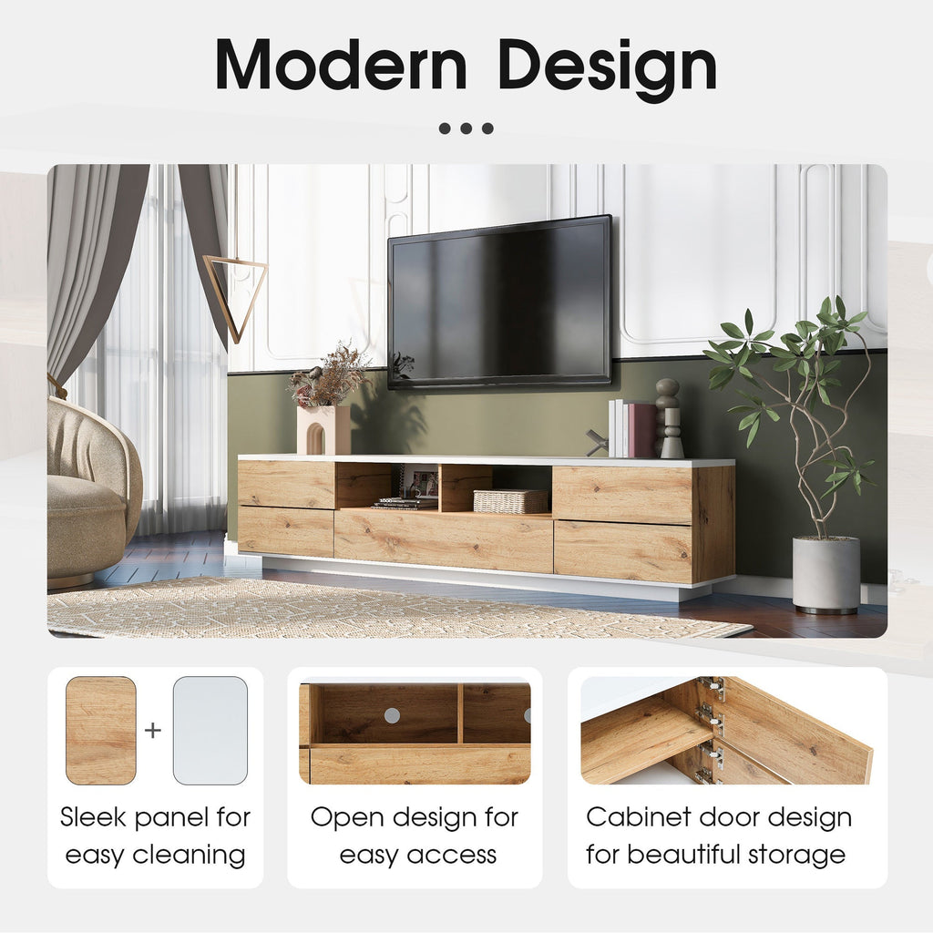 Modern TV Stand With Multi-Functional Storage