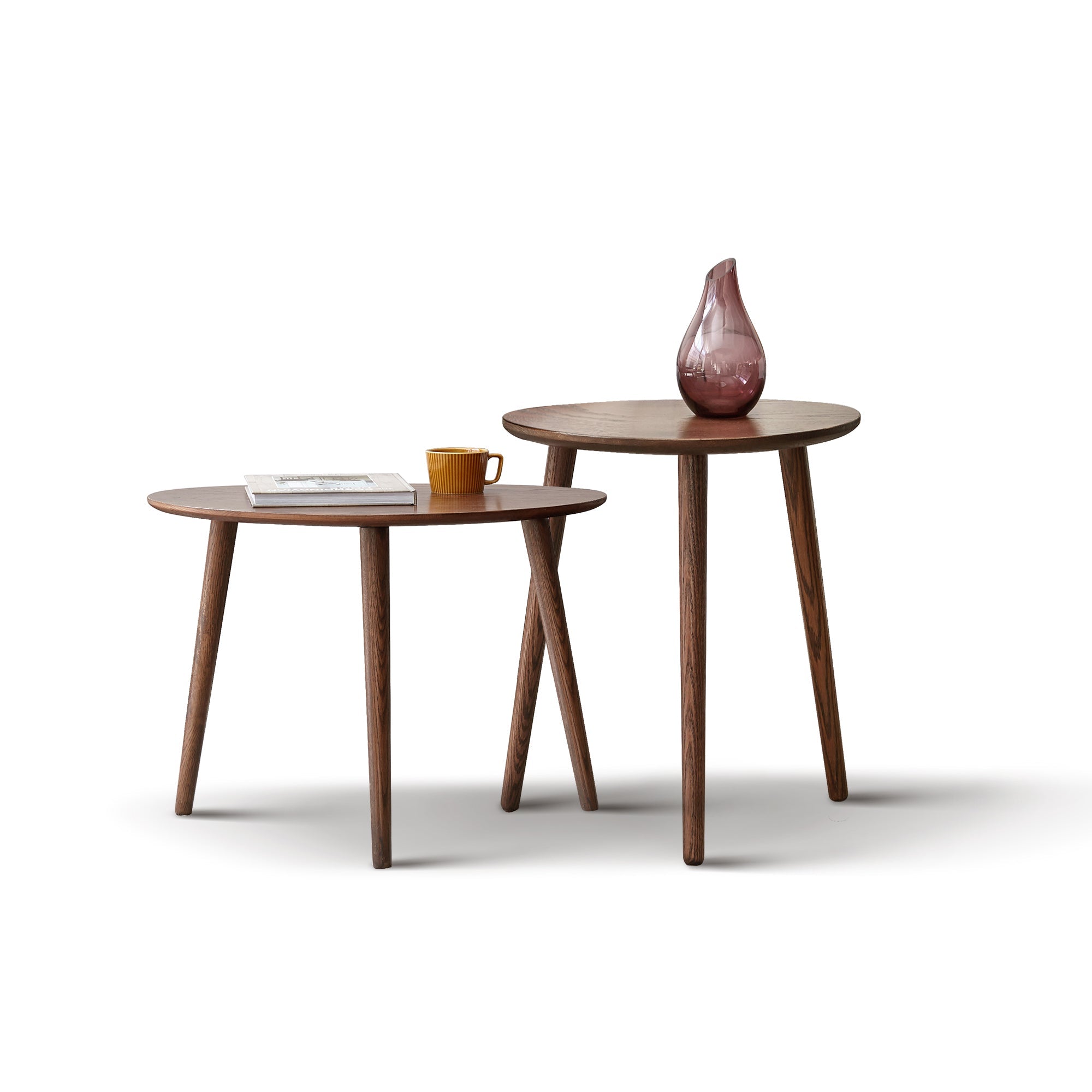 Solid Oak Wood Side Table