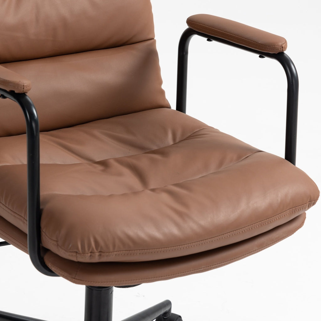 Mid Back PU Leather Home Office Chair