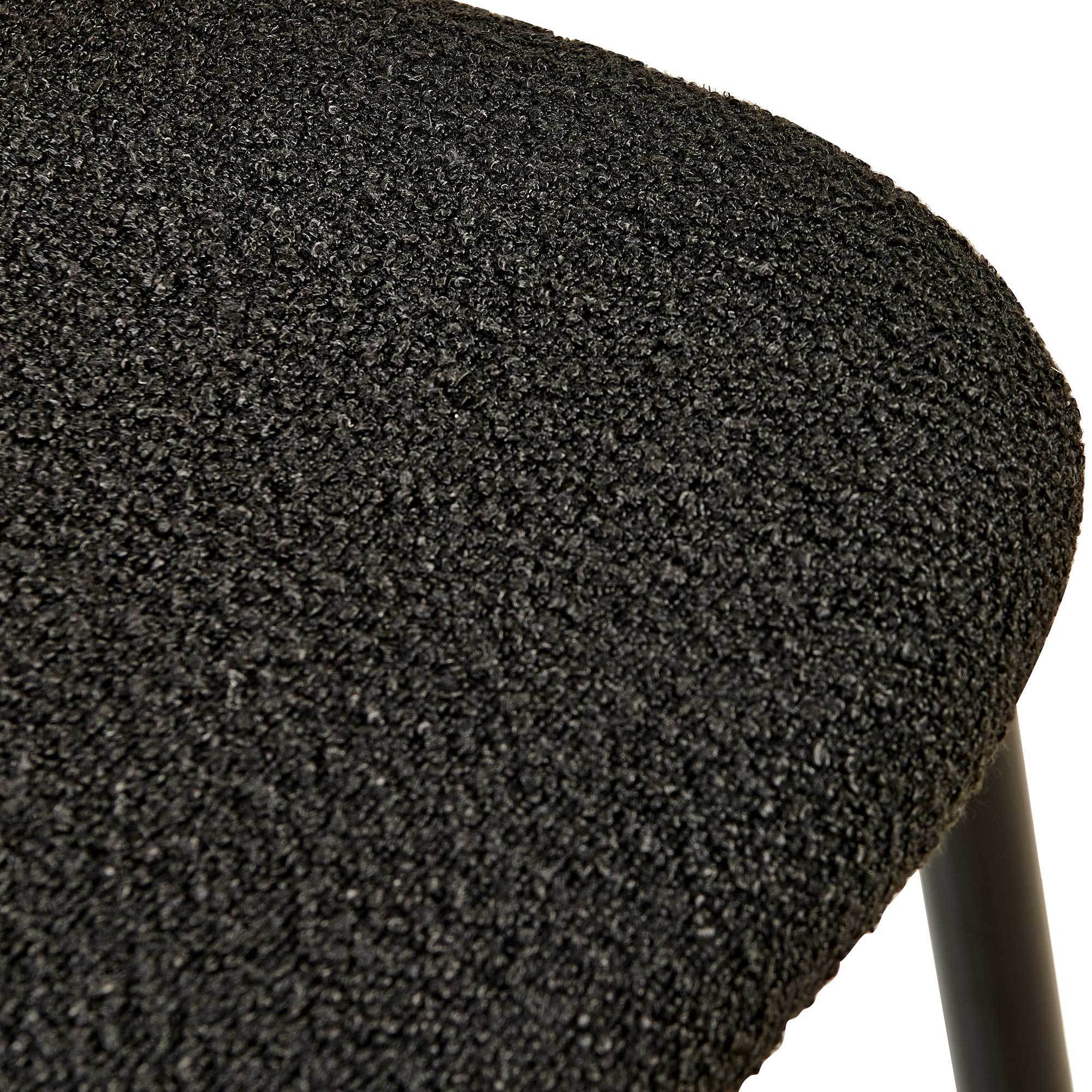 Set of Black Rattan Dining Chairs