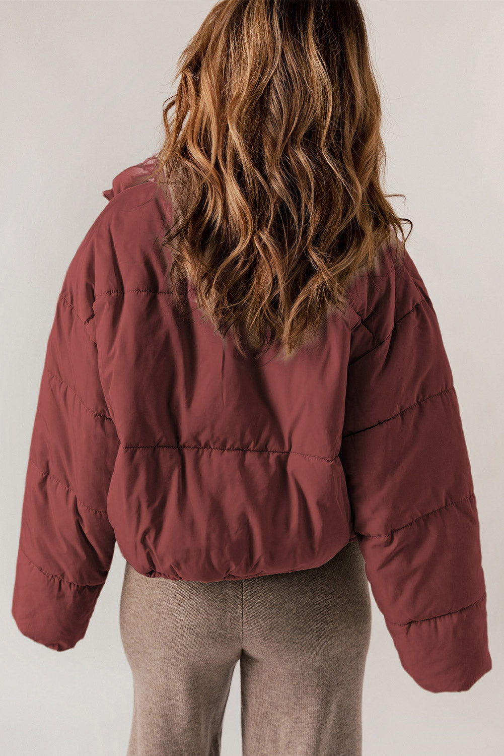 Rylee Drawstring Hem Puffer Jackets by Threaded Pear