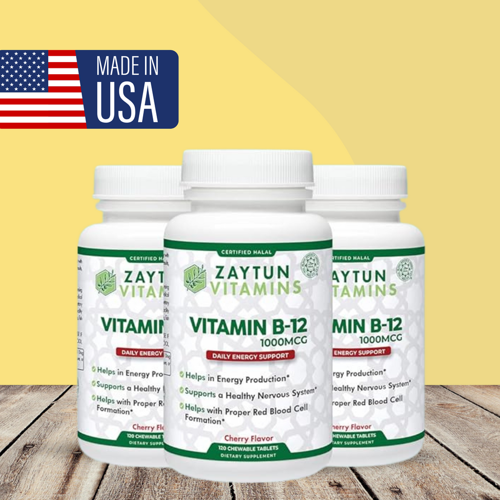 Halal Vitamin B-12 Chewable Tablets (3-Pack)