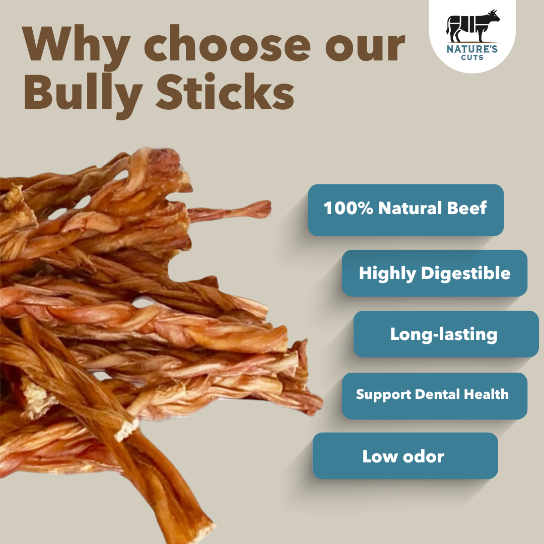 12" Standard Braided Bulk Bully Sticks by Mighty Chewz