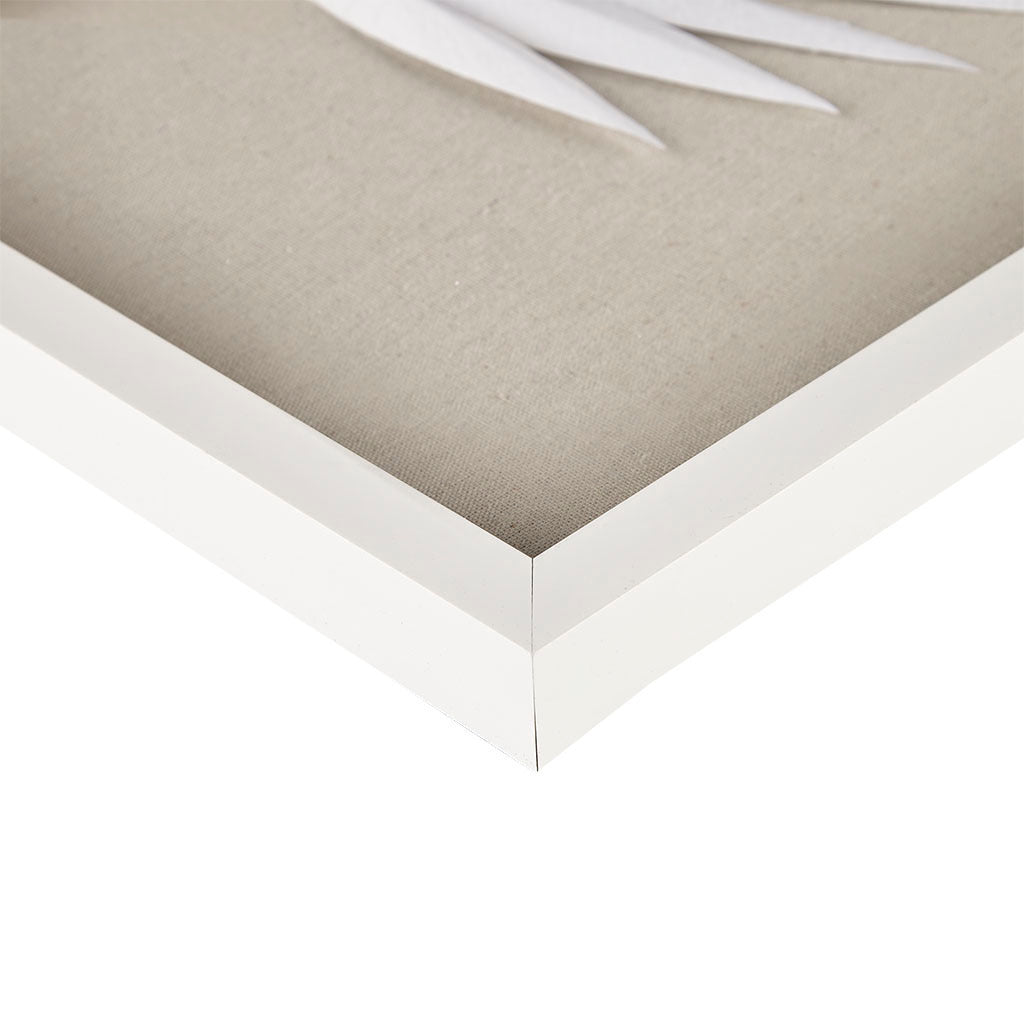 Framed Rice Paper Palm Leaves 3-Piece Shadowbox Wall Decor