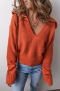 Avery Edge Sexy Elegant Sweater - Threaded Pear