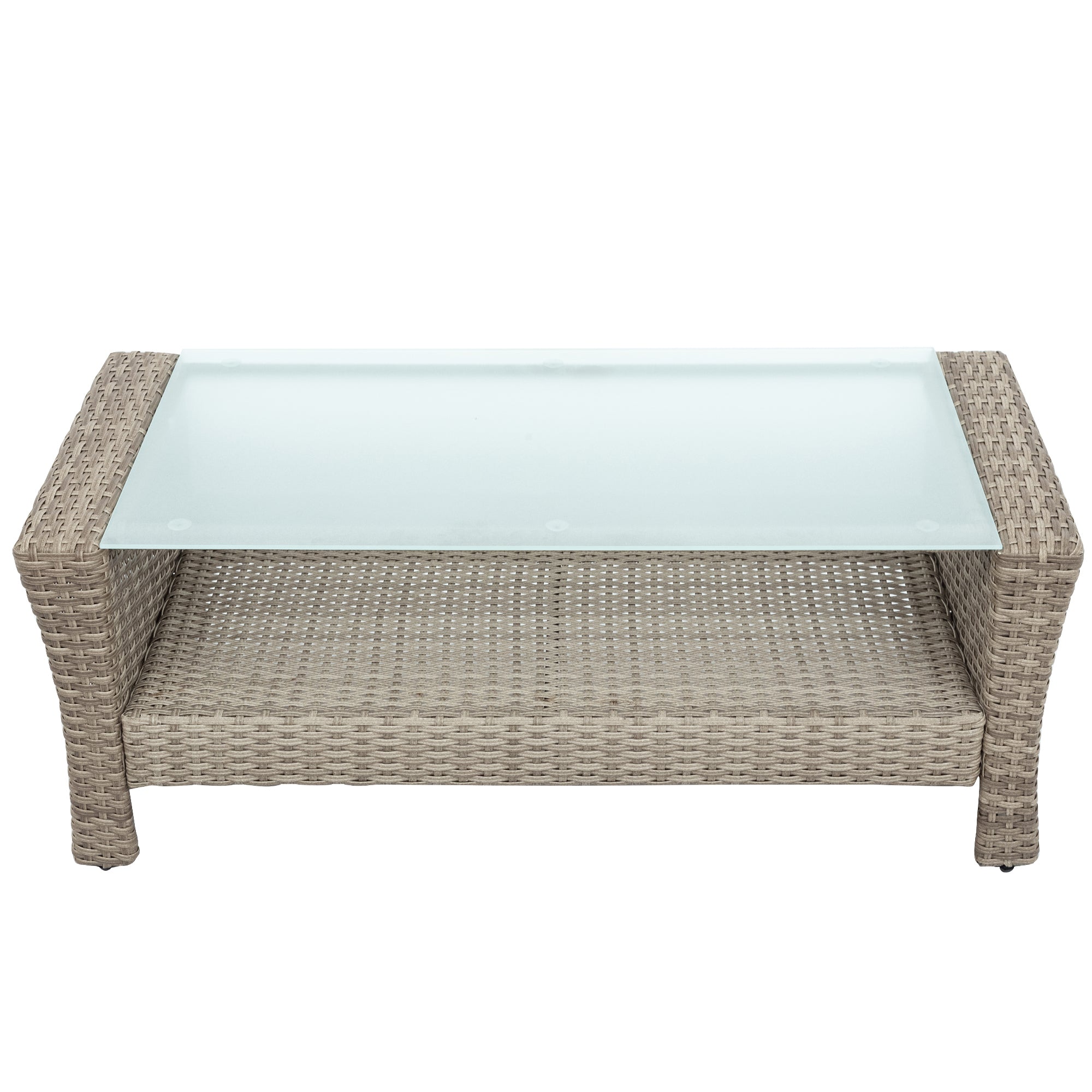 Set of 4 Piece All Weather Wicker Patio Furniture