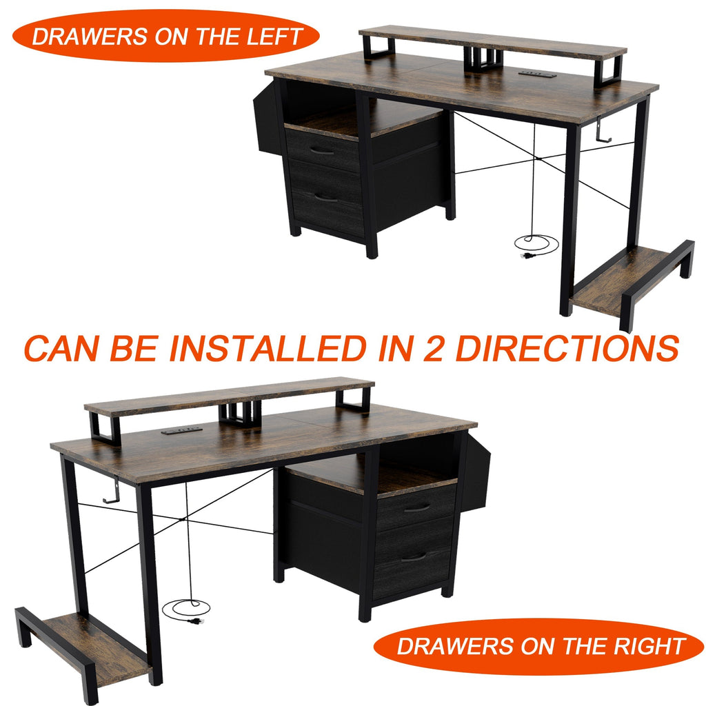 47.27'Office Desk With Power Outlet