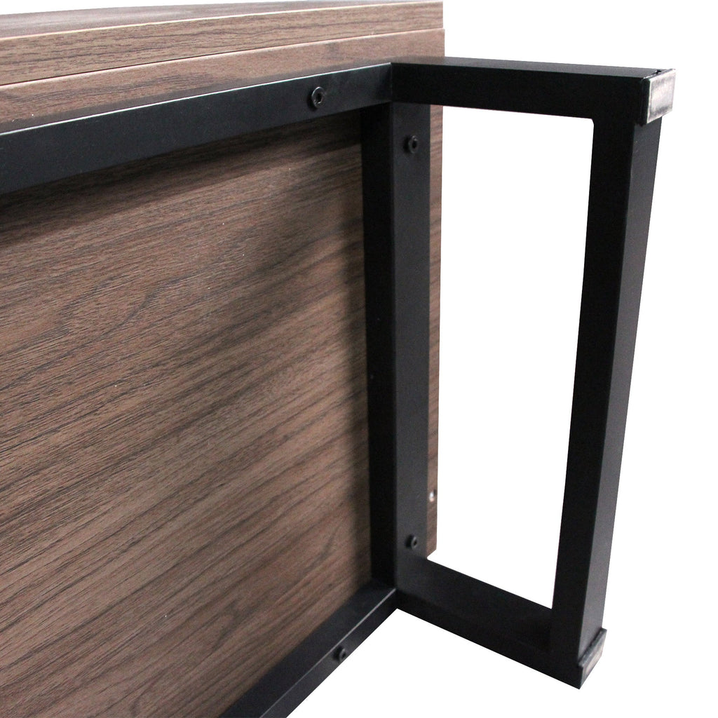 Modern TV Stand With 3 Cabinets & Open Shelves