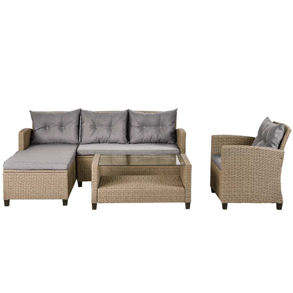 Set of 4 Piece Outdoor, Patio Furniture