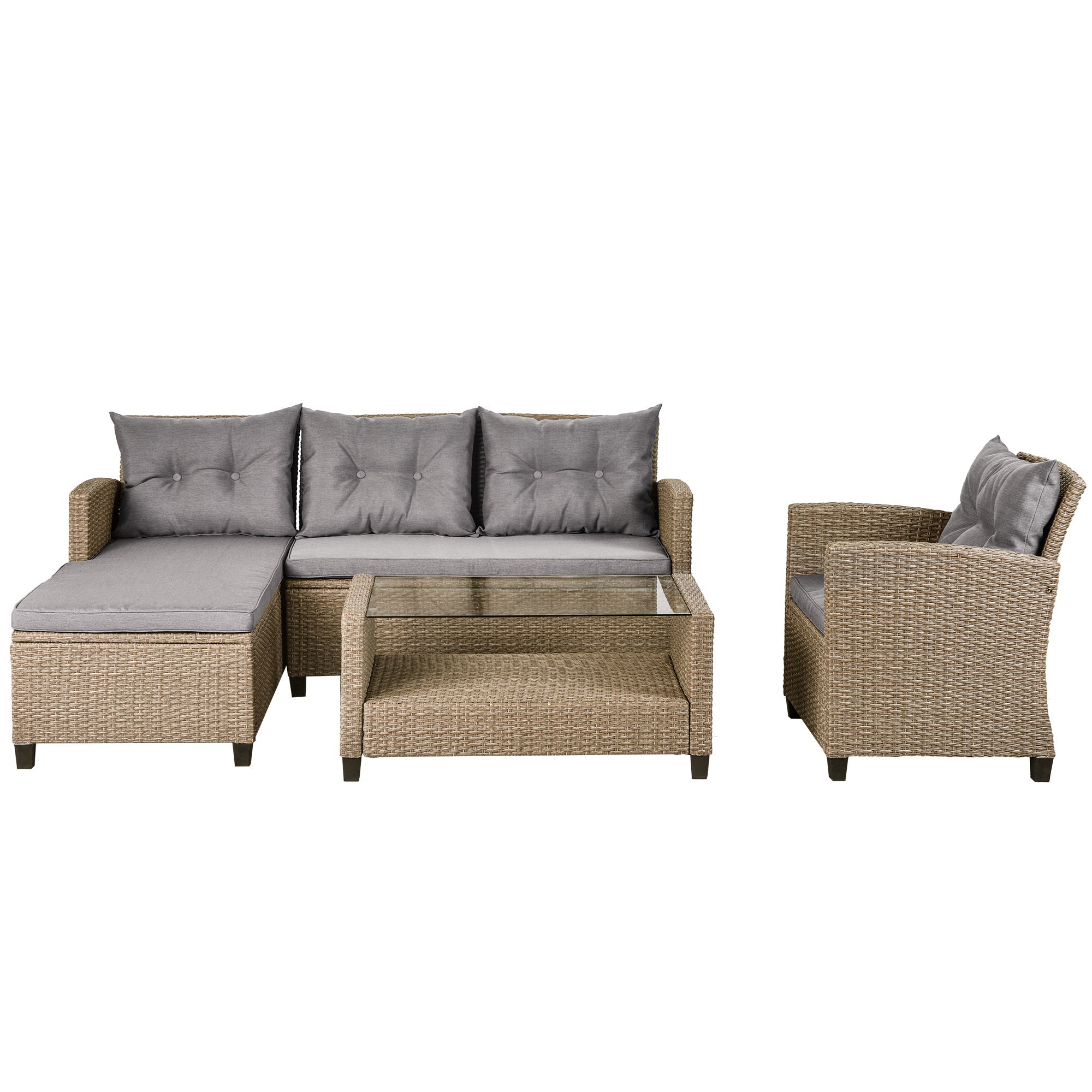 Set of 4 Piece Outdoor, Patio Furniture