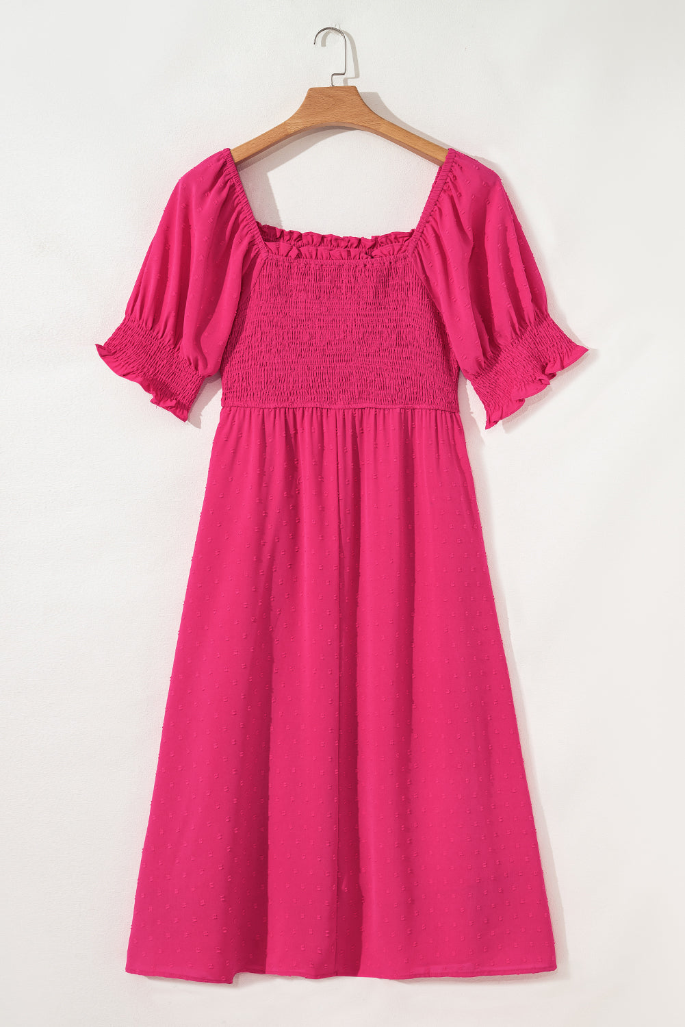 Marley Plus Size Swiss Dot Smocked Dress - Threaded Pear