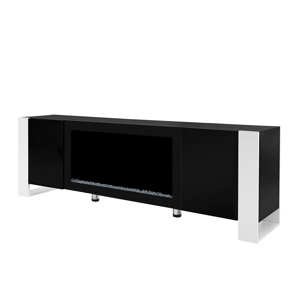 Modern TV Stand With 34.2' Non-Heating Electric Fireplace