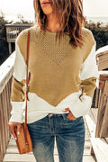 Avery tone Chevron Pullover Sweater - Threaded Pear