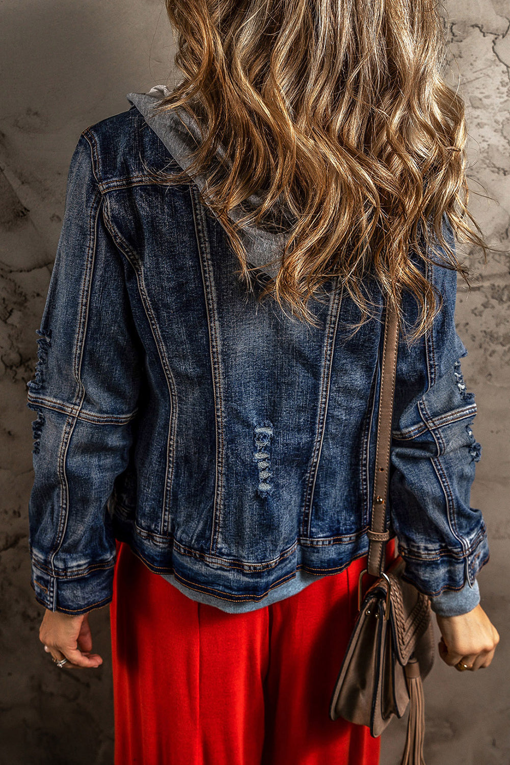 Mia Hooded Zip Up Jacket - Threaded Pear