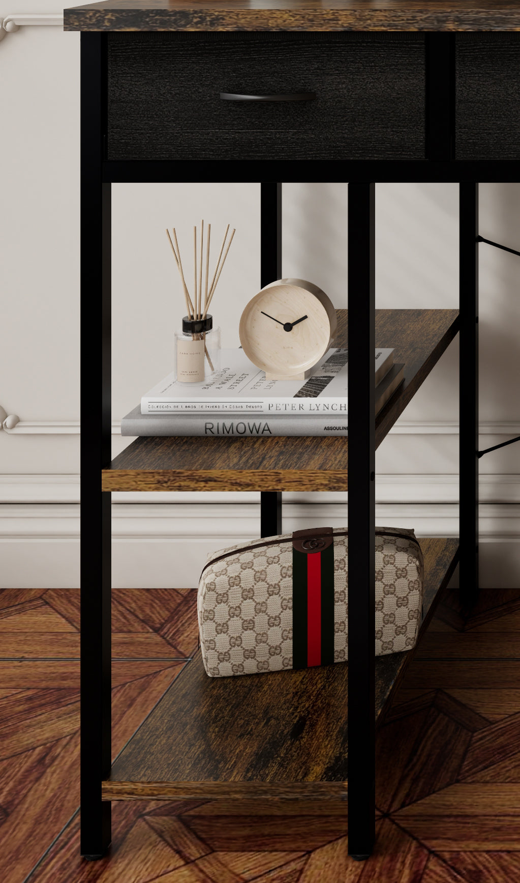 47.3' Computer Desk With 7 Drawers, Extra Large Side Pocket, and Power Outlets