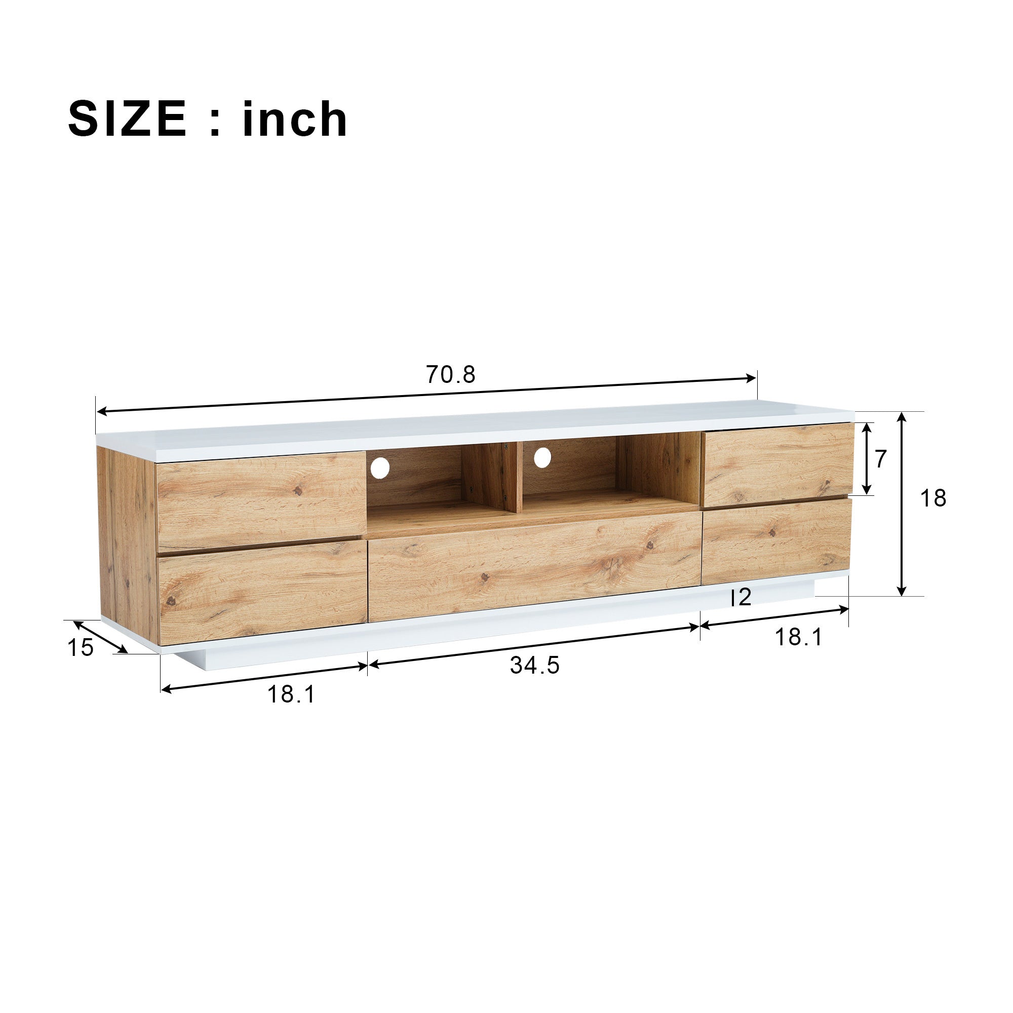 Modern TV Stand With Multi-Functional Storage