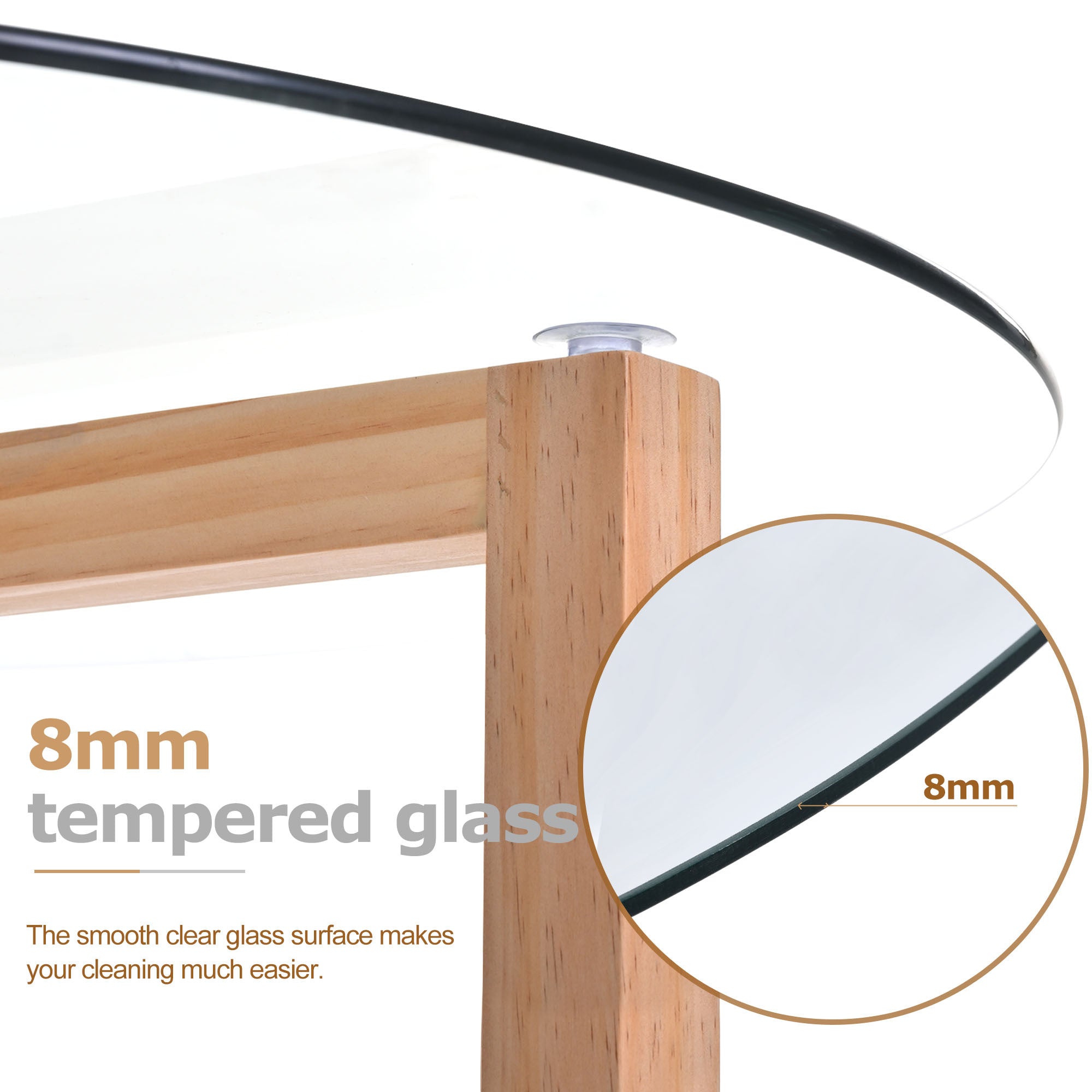 Round Glass Modern Coffee Table
