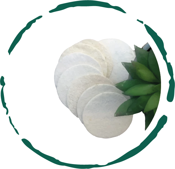 Natural Loofah Pads 5-Pcs