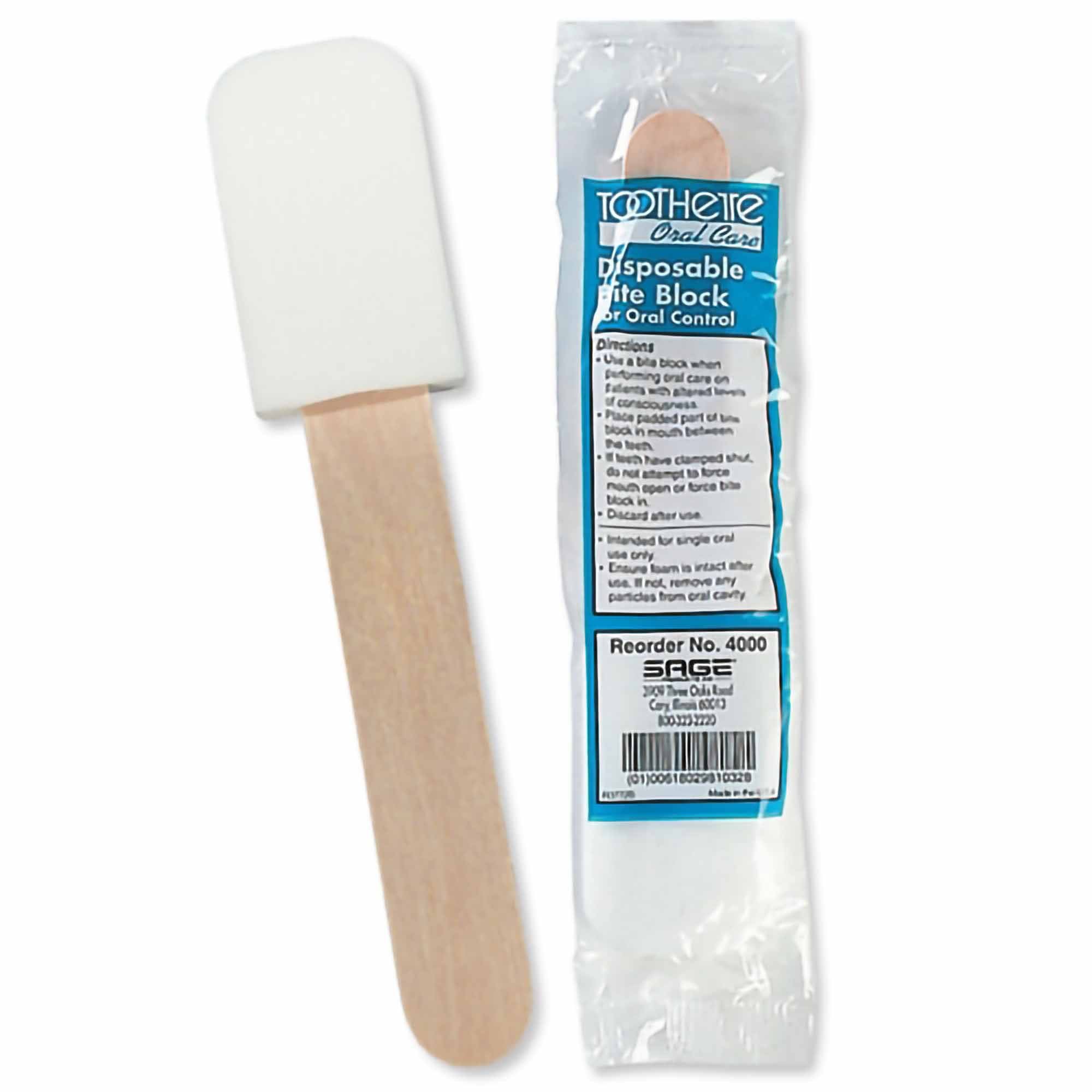 Toothette Bite Block / Tongue Depressor Plastic Disposable