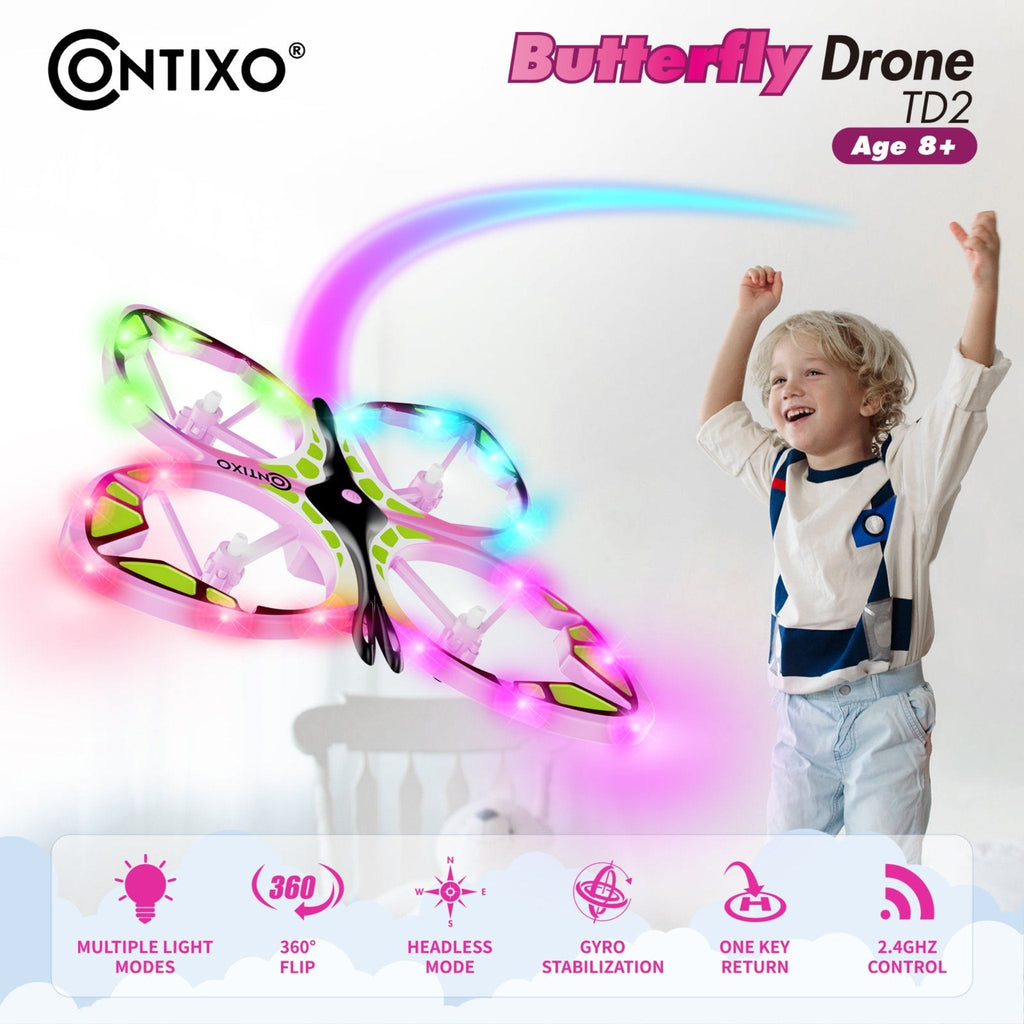Contixo TD2 Butterfly Kids Drone - LED Lights, 360- Stunts, 14 by Contixo