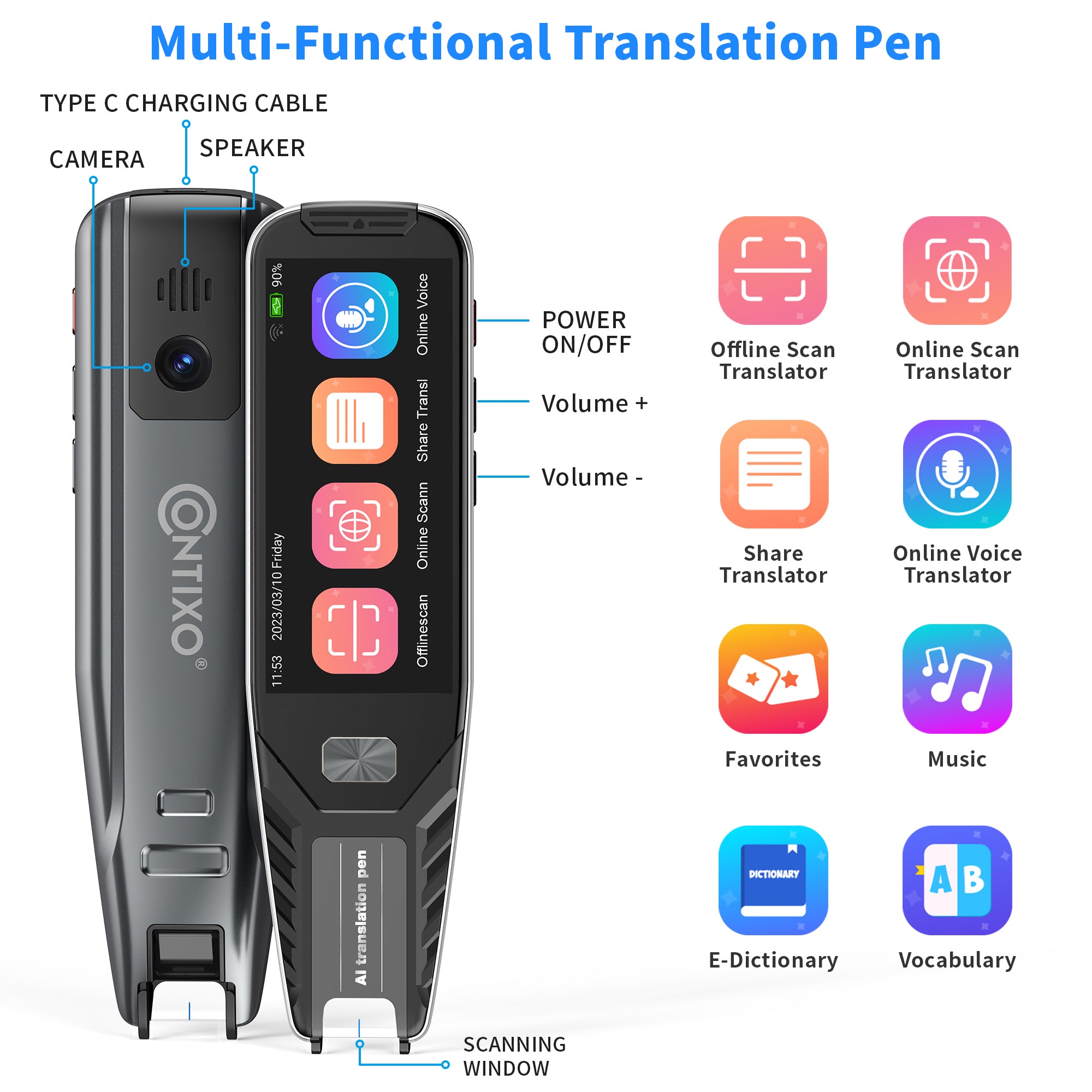 Contixo P1 Smart Scanning Translator Pen by Contixo