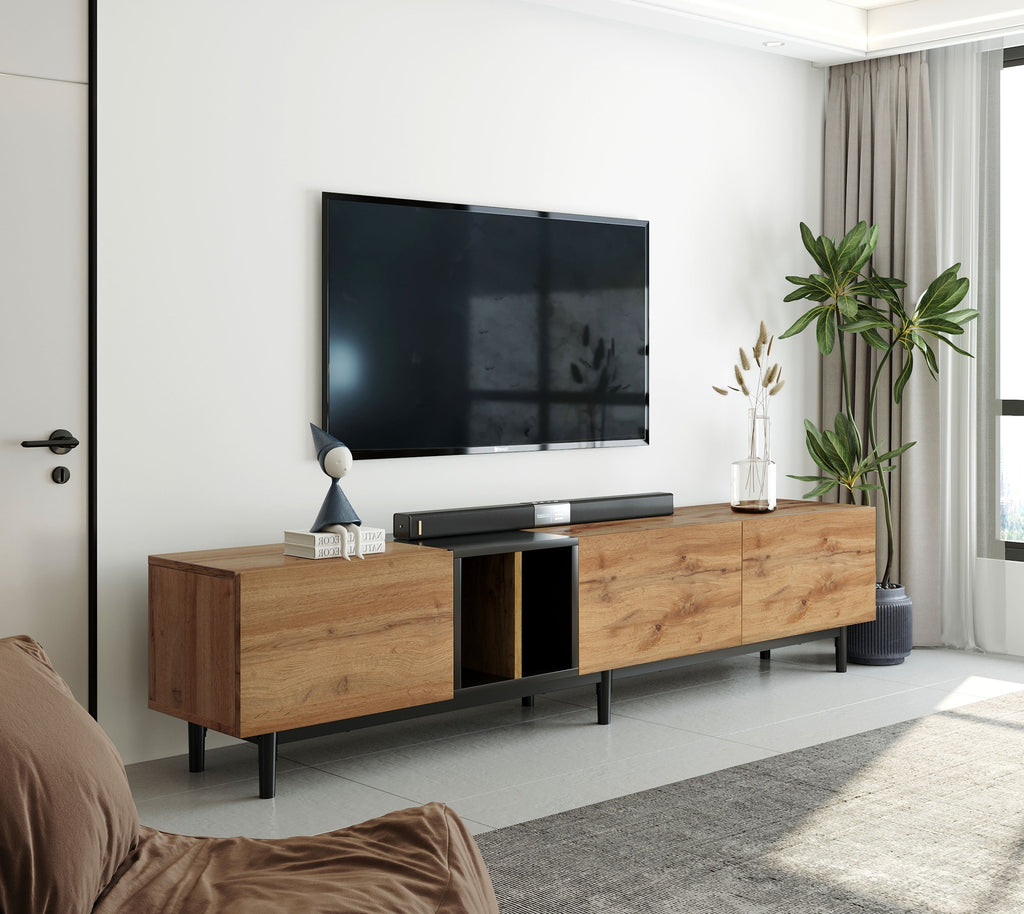 Modern Natural Wood Color TV Stand