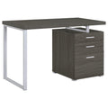 Weathered Grey 3-Drawer Reversible Office Desk