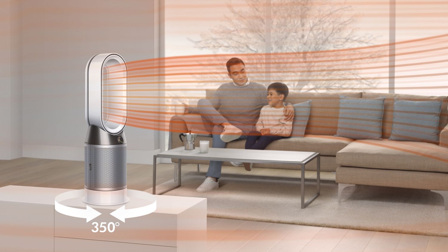 Dyson Purifier Hot+Cool Fan HP07 Smart Tower in White/Silver