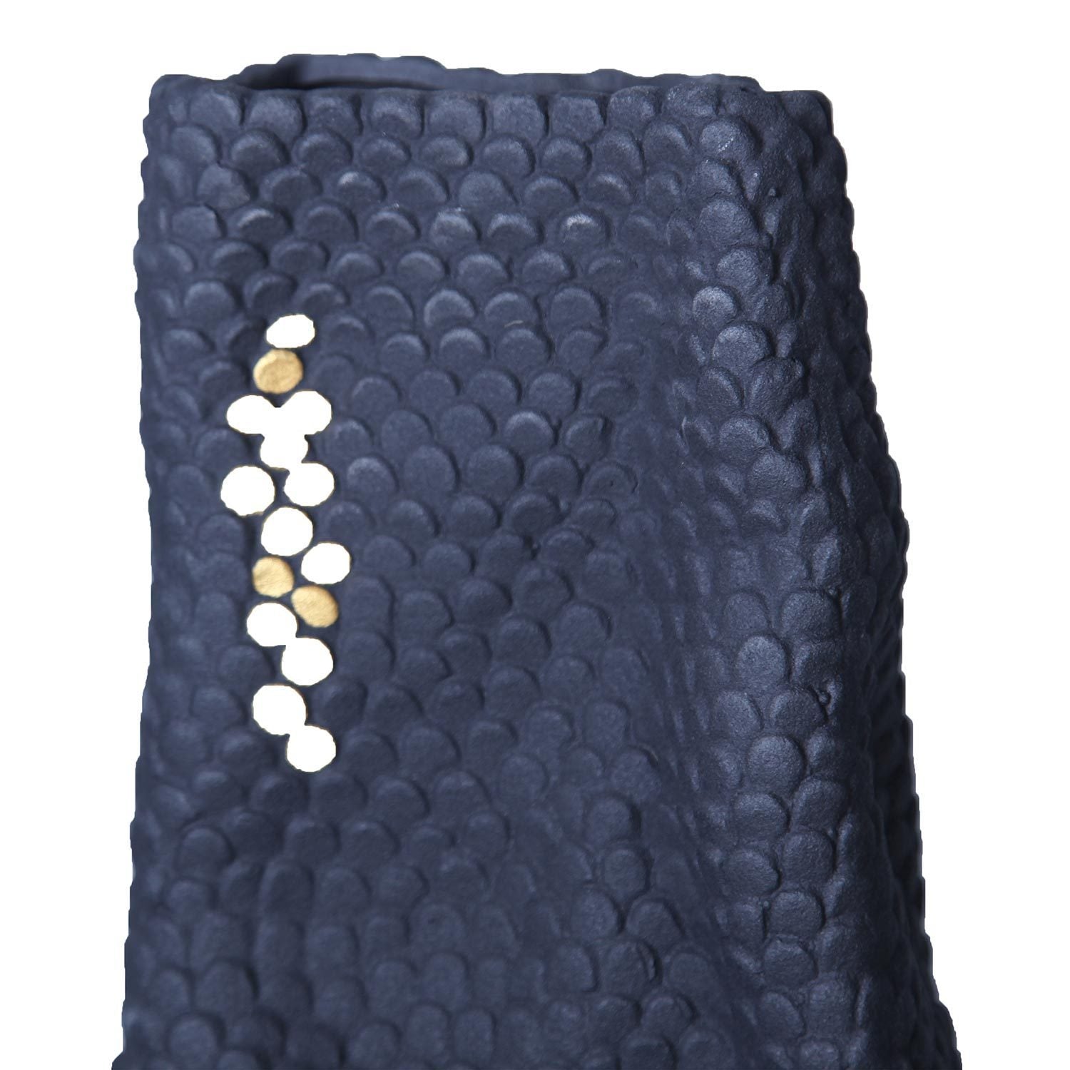 Modern and Elegant Ceramic Black Vase With Gold Accents