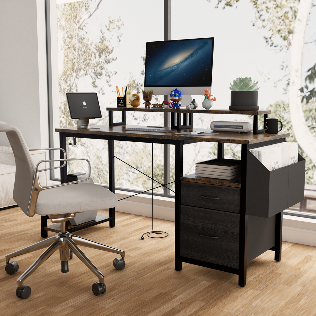 47.27'Office Desk With Power Outlet