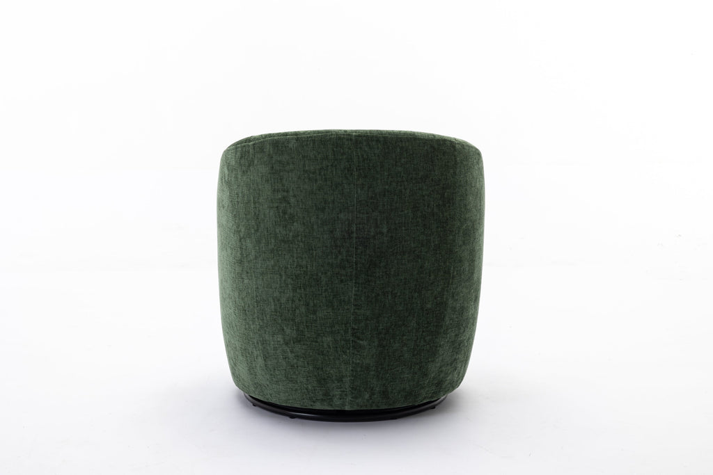 Swivel Accent Armchair  With Black Powder Coating Metal Ring