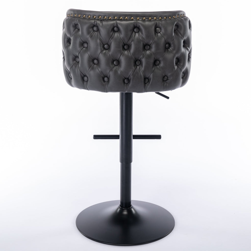 Set of 2 Modern PU Upholstered Swivel Barstools