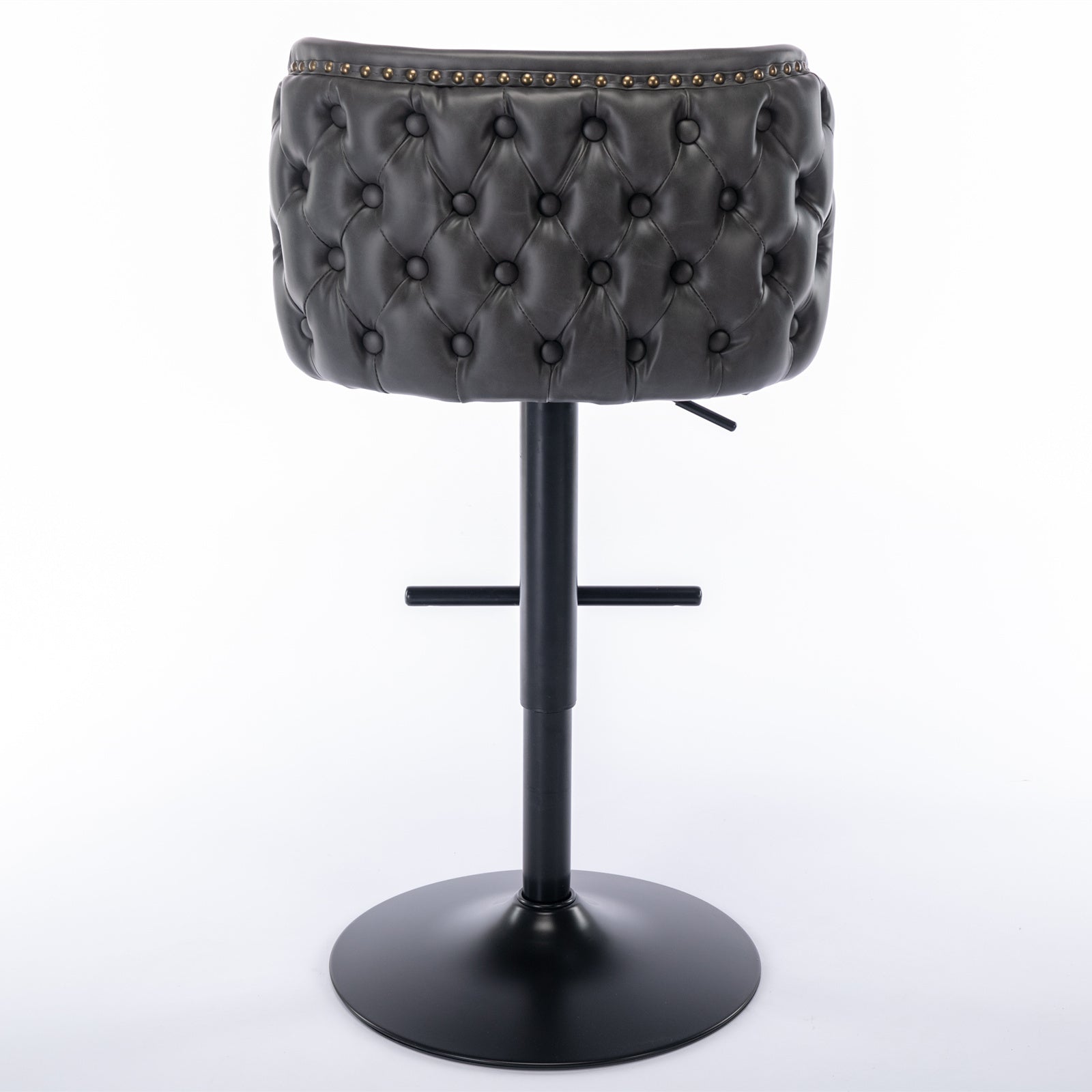 Set of 2 Modern PU Upholstered Swivel Barstools