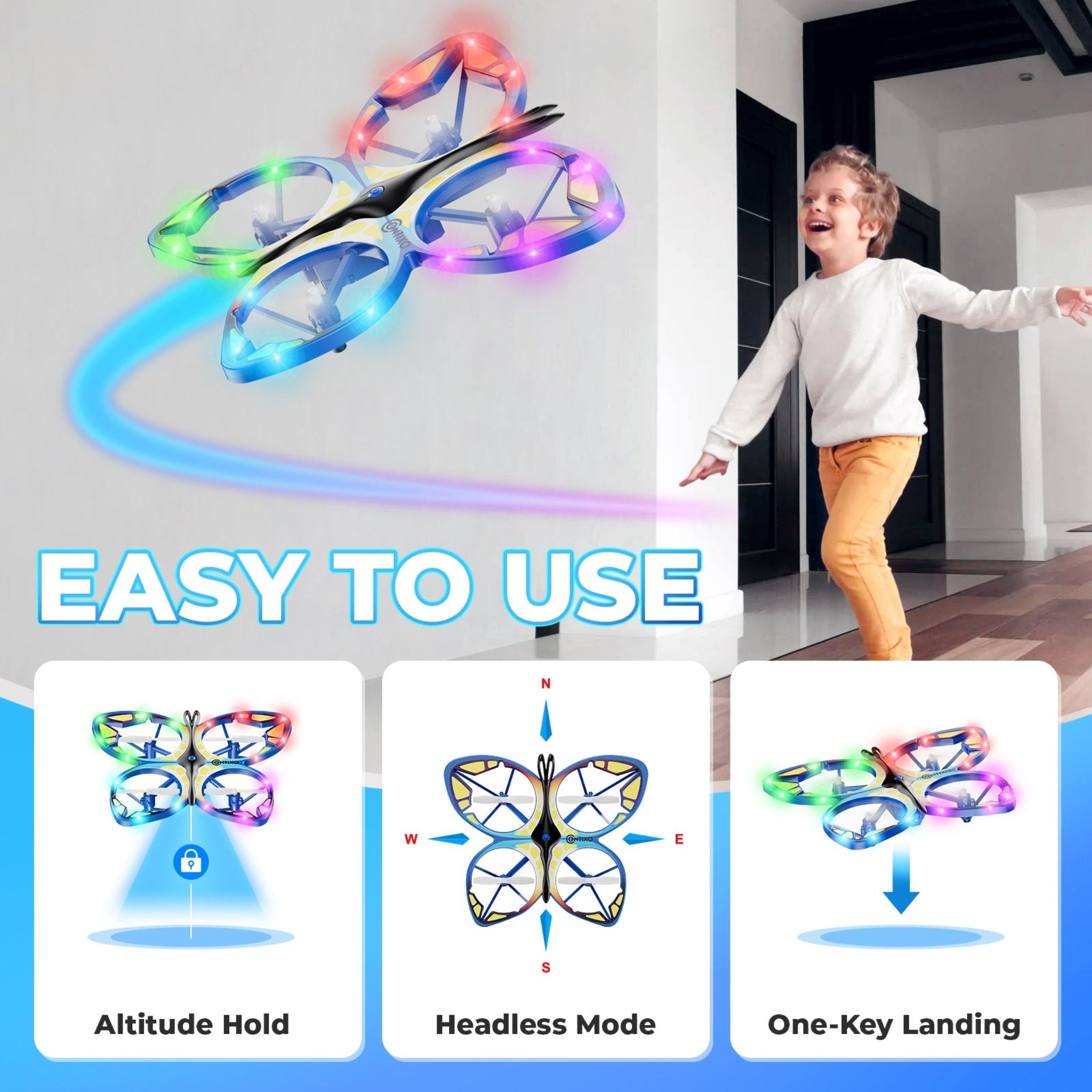 Contixo TD2 Butterfly Kids Drone - LED Lights, 360- Stunts, 14 by Contixo