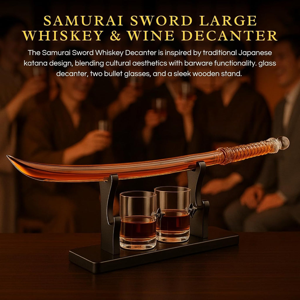 Samurai Sword Whiskey Decanter Set