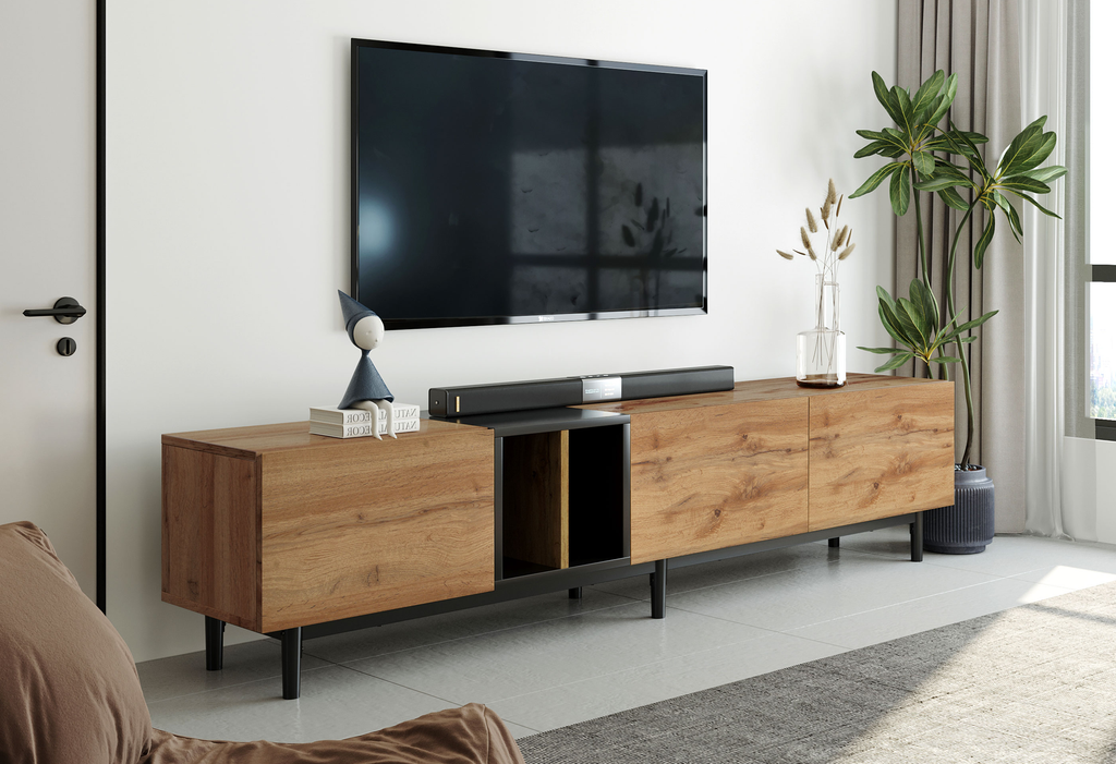 Modern Natural Wood Color TV Stand
