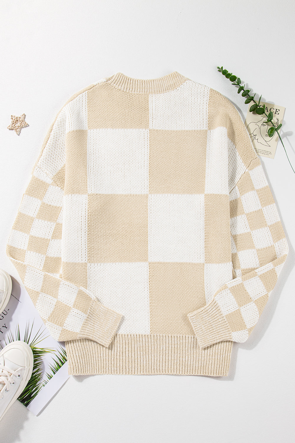 Abigail Print Drop Shoulder Sweater by Threaded Pear