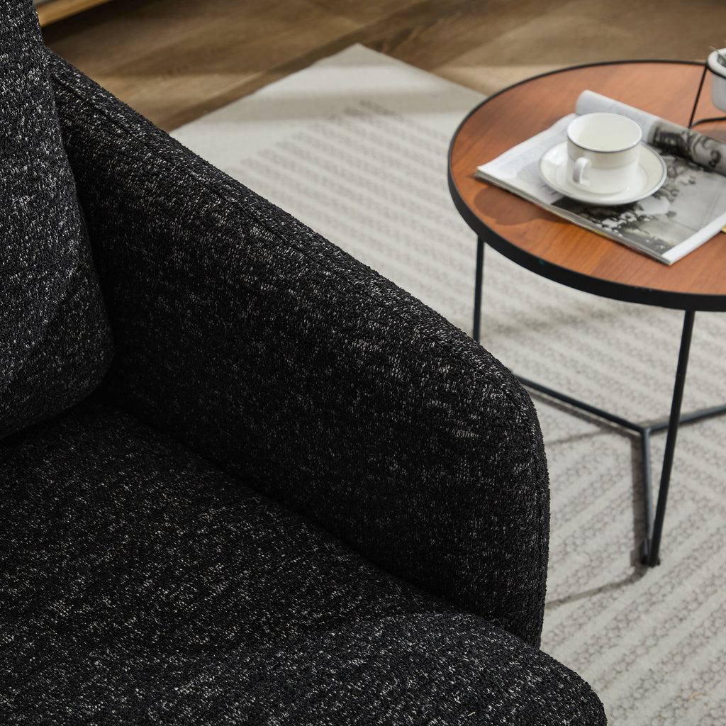 31.5"W  Comfy Round Swivel Accent Chair