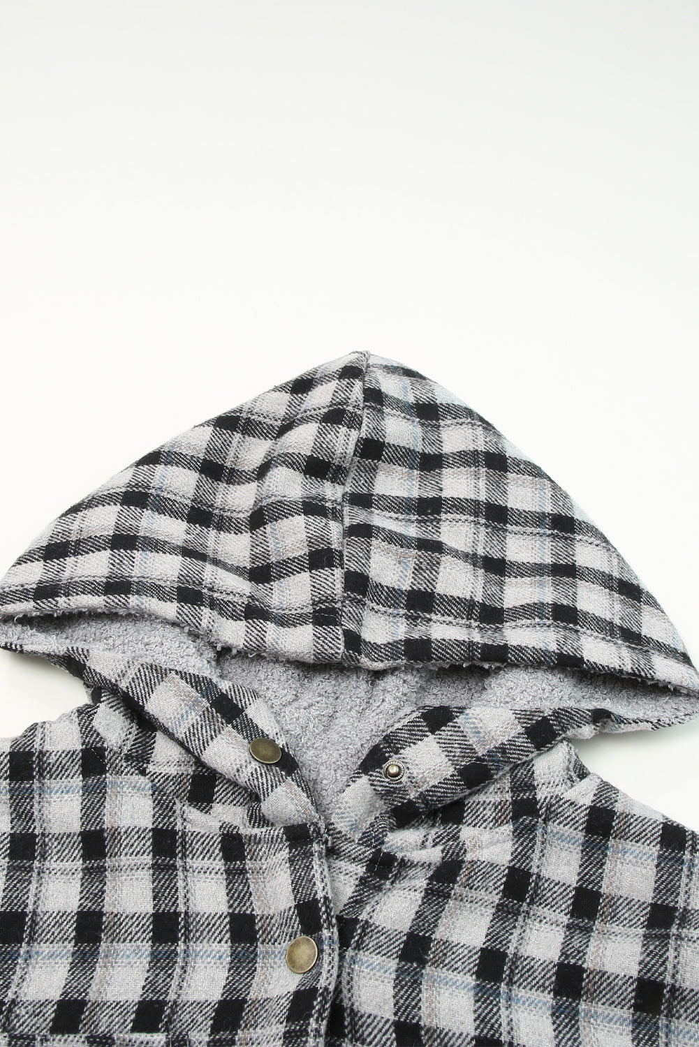Evelyn Sherpa Lined Hooded Shacket - Threaded Pear